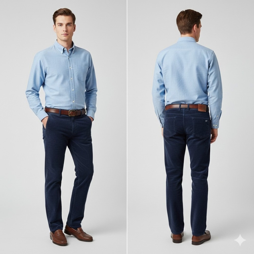 Vineyard Vines Men's 28x30 Navy Blue Corduroy Pants Straight Leg Whale Logo
